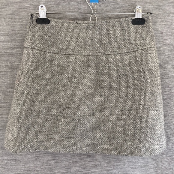 Earth Music Ecology Skirt Mini Grey Wool - Picture 2 of 6